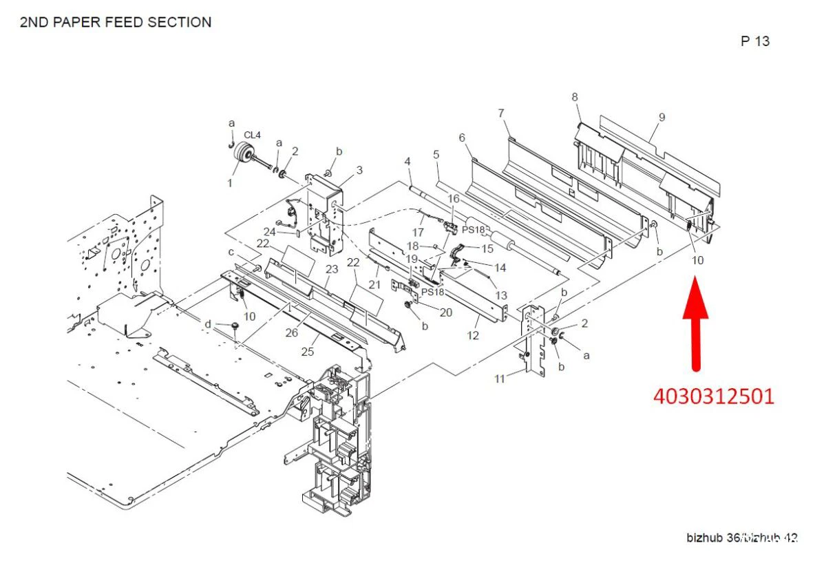 KONICA MINOLTA 4030312501 TENSION SPRING ORIGINAL - Εικόνα 3