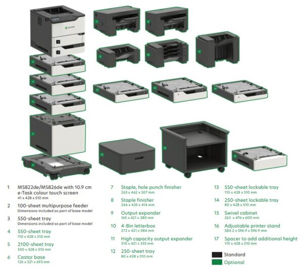 LEXMARK MS826de