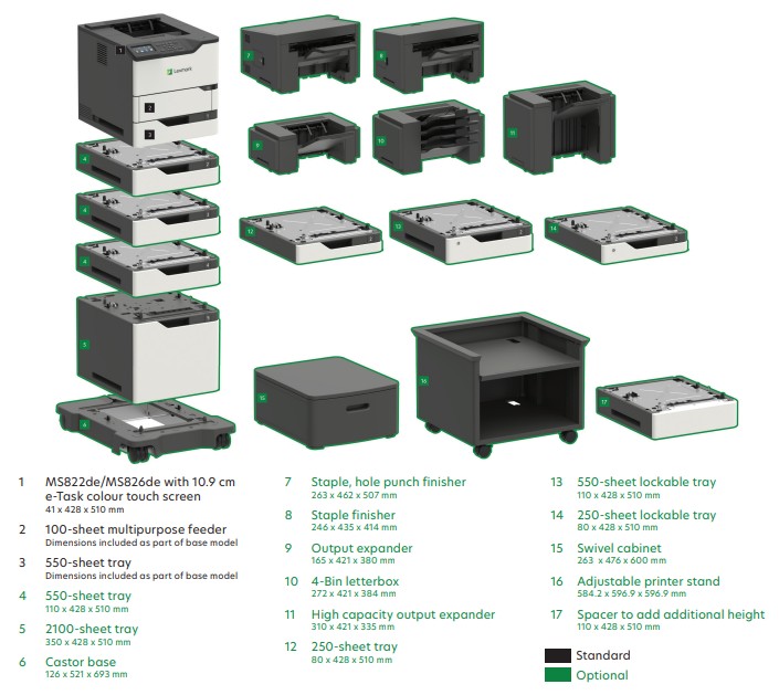 LEXMARK MS826de