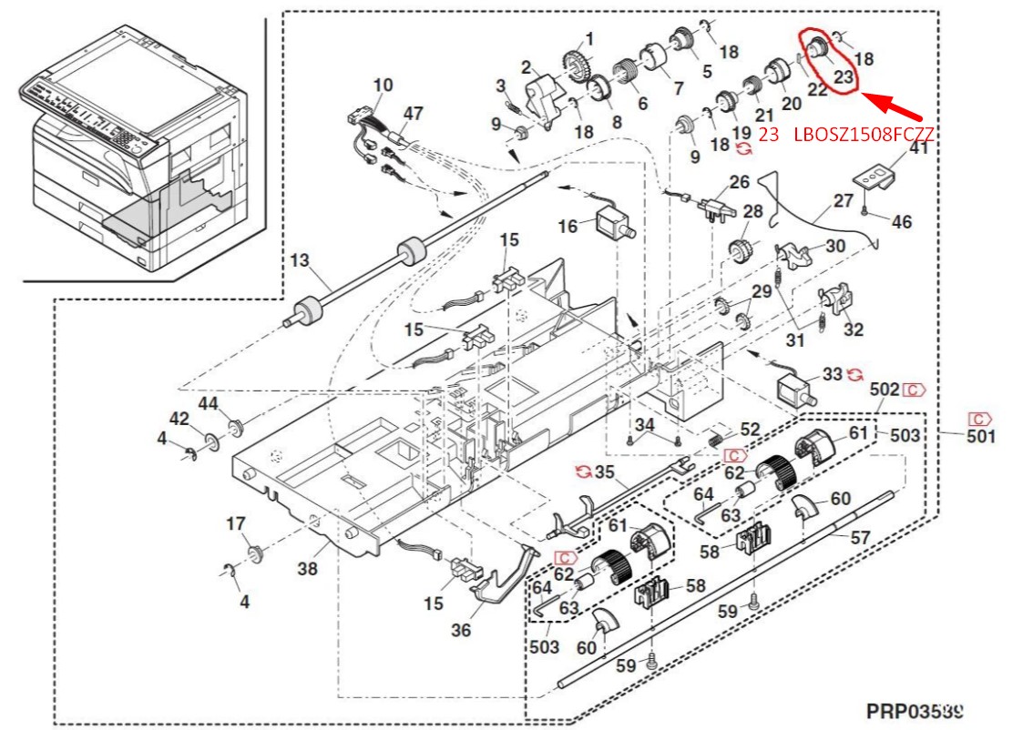 SHARP LBOSZ1508FCZZ OLIVETTI LBOSZ1851FCZZ REGISTRATION CAM BOSS - Εικόνα 2