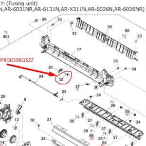 SHARP MSPRD0398QSZZ FUSER ΣΟΥΣΤΑ ΕΛΑΤΗΡΙΟ PRESS ROLLER ORIGINAL - Εικόνα 2