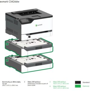 LEXMARK C3426DW COLOR LASER ΕΚΤΥΠΩΤΗΣ - Εικόνα 3